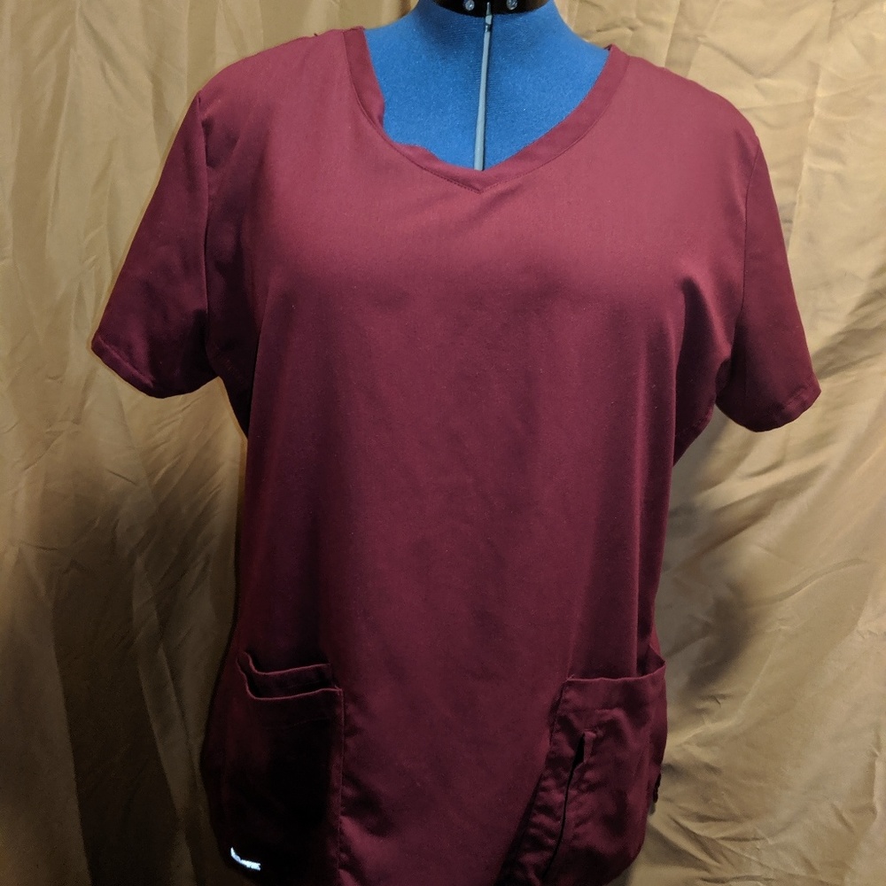 Grey's anatomy burgundy scrub top
